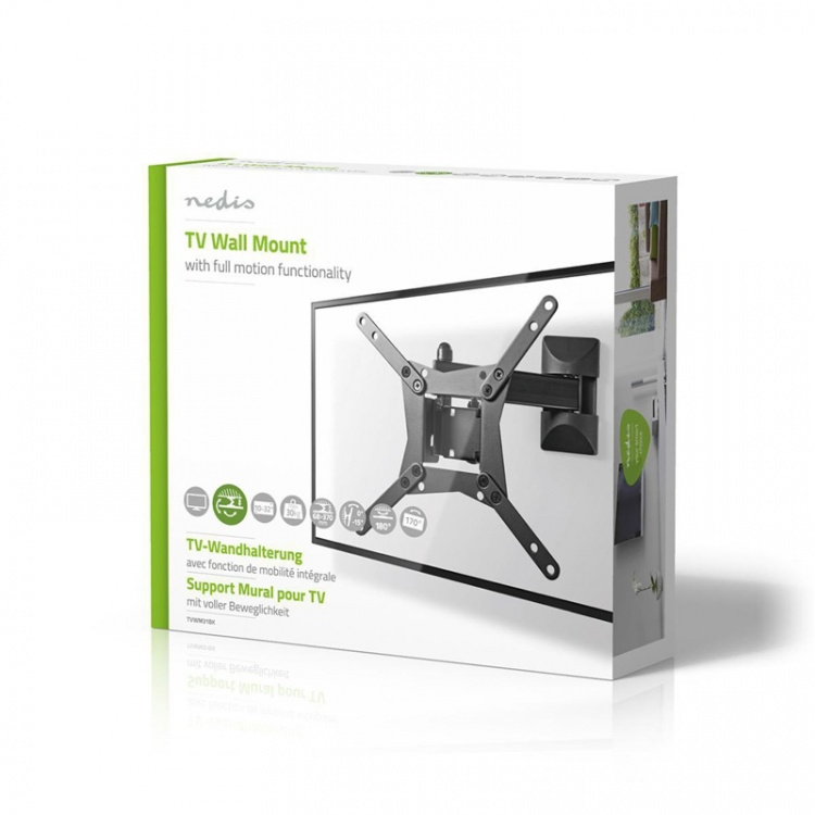 Nedis Täysin Säädettävä TV-Seinäteline | 10 - 32  Nedis Täysin Säädettävä TV-Seinäteline | 10 - 32