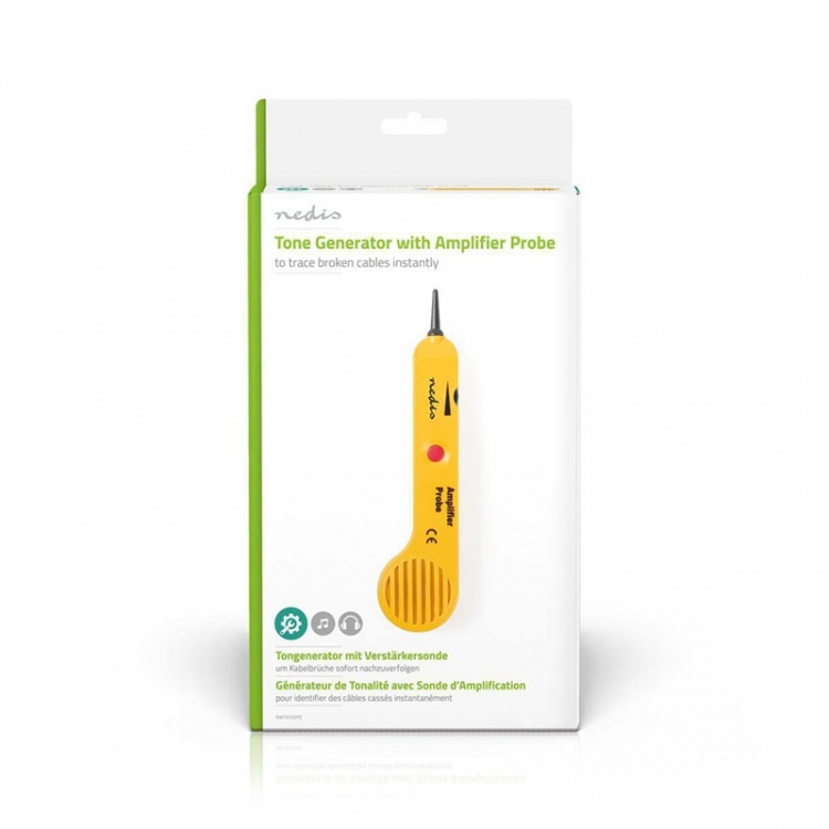 Nedis PC/multimediakaapeli testeri | Äänigeneraattori | LED merkkivalo | Kuulokeliitäntä | Paristokäyttöinen Nedis PC/multimediakaapeli testeri | Äänigeneraattori | LED merkkivalo | Kuulokeliitäntä | Paristokäyttöinen