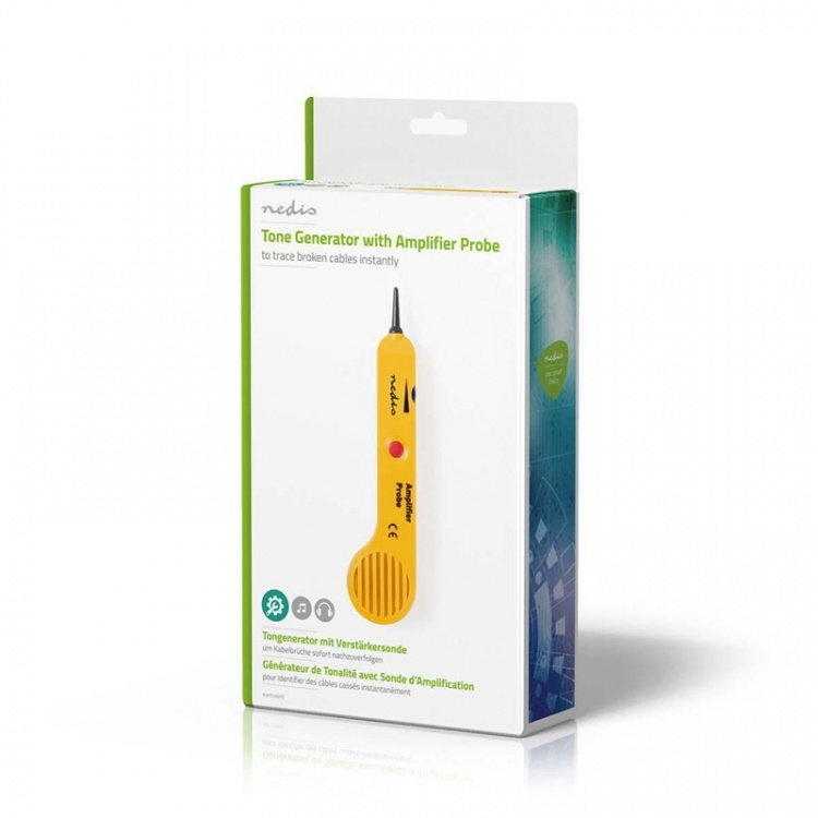 Nedis PC/multimediakaapeli testeri | Äänigeneraattori | LED merkkivalo | Kuulokeliitäntä | Paristokäyttöinen Nedis PC/multimediakaapeli testeri | Äänigeneraattori | LED merkkivalo | Kuulokeliitäntä | Paristokäyttöinen