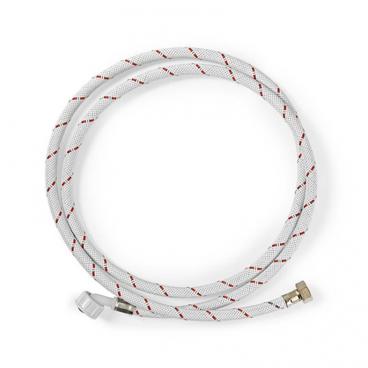 Nedis Nylonpunos Tuloletku | 1/2\'\' | 3/4\'\' | 10 Bar | 90 °C | 2.00 m | Sovellus: Astianpesukone / Pesukone | Nailon | Punainen / Valkoinen