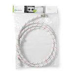 Nedis Nylonpunos Tuloletku | 1/2\'\' | 3/4\'\' | 10 Bar | 90 °C | 3.00 m | Sovellus: Astianpesukone / Pesukone | Nailon | Punainen / Valkoinen