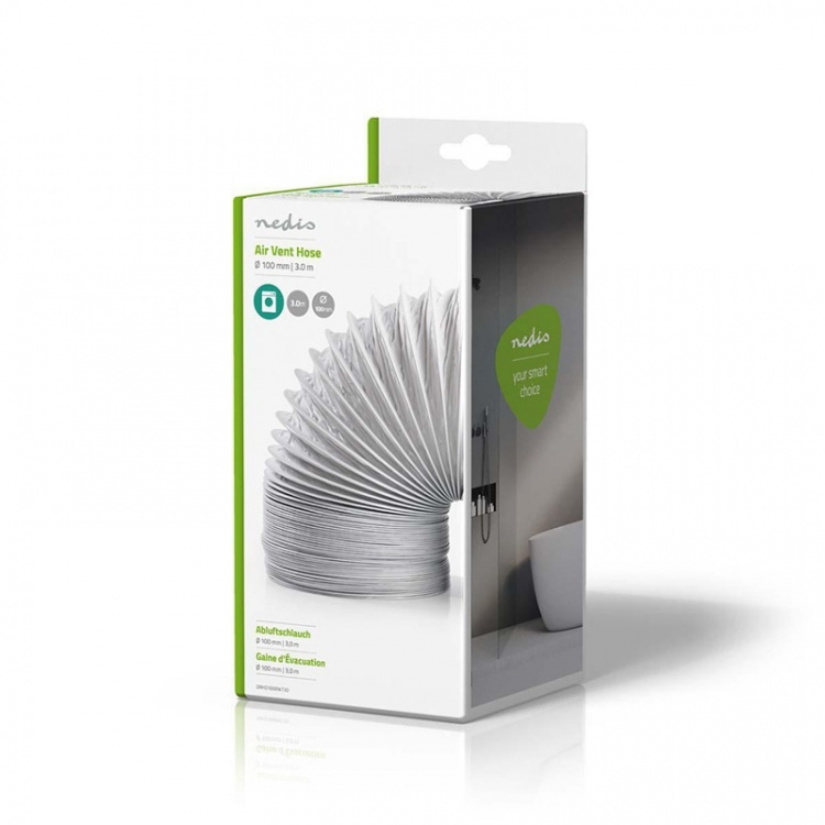 Nedis Ilmanpoistoputki PVC | 100 mm | 3.00 m | Sopii laitteeseen: Air Ventilation / Tumble Dryers | Valkoinen Nedis Ilmanpoistoputki PVC | 100 mm | 3.00 m | Sopii laitteeseen: Air Ventilation / Tumble Dryers | Valkoinen