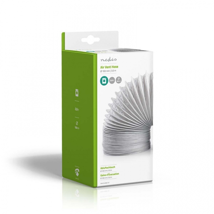 Nedis Ilmanpoistoputki PVC | 100 mm | 3.00 m | Sopii laitteeseen: Air Ventilation / Tumble Dryers | Valkoinen Nedis Ilmanpoistoputki PVC | 100 mm | 3.00 m | Sopii laitteeseen: Air Ventilation / Tumble Dryers | Valkoinen