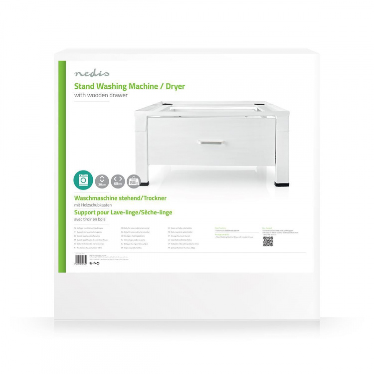 Nedis Jalusta Pesukoneelle / Kuivausrummulle | Laatikko | 150 kg | Valkoinen