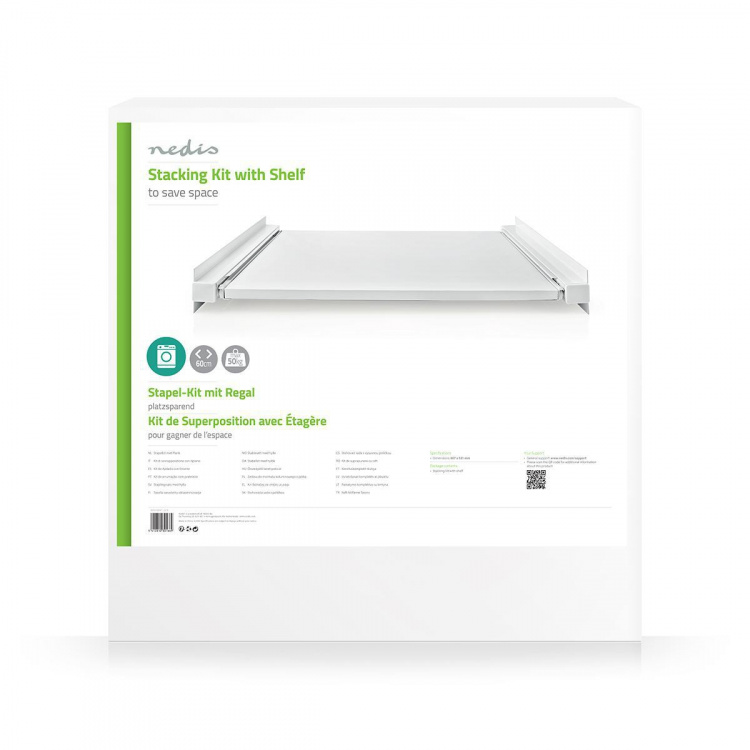 Nedis Yleisväliasennussarja Pesukoneelle ja Kuivausrummulle | Vedettävä hylly | Valkoinen Nedis Yleisväliasennussarja Pesukoneelle ja Kuivausrummulle | Vedettävä hylly | Valkoinen