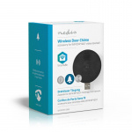 Nedis SmartLife Soittokello | 433 MHz | Tarvikkeet tuotteelle: WIFICDP10GY / WIFICDP30WT / WIFICDP40CWT | USB Virta | 4 ääntä | 5 V DC | Säädettävä äänenvoimakkuus | Musta