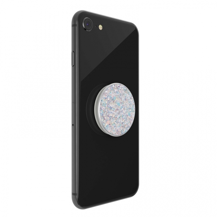 PopSockets Sparkle Snow White Irrotettava Grip Telinetoiminto Premium