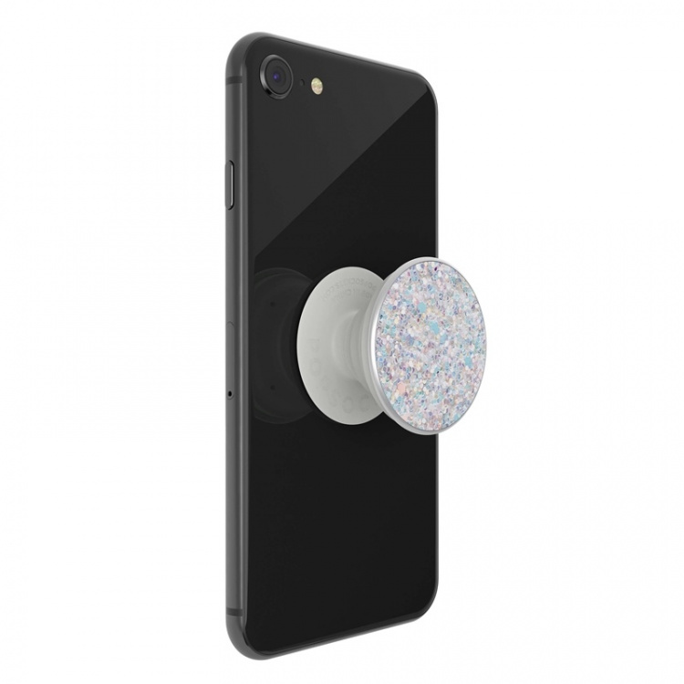 PopSockets Sparkle Snow White Irrotettava Grip Telinetoiminto Premium