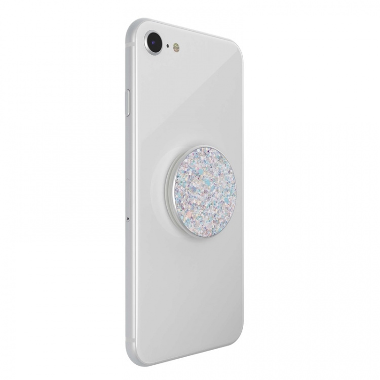 PopSockets Sparkle Snow White Irrotettava Grip Telinetoiminto Premium