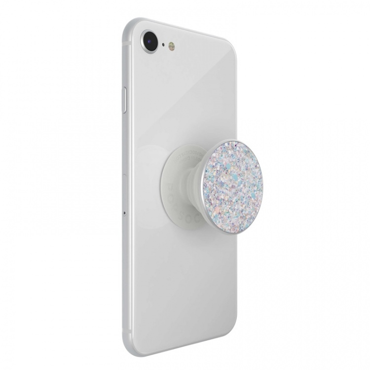 PopSockets Sparkle Snow White Irrotettava Grip Telinetoiminto Premium