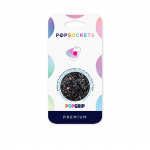 PopSockets Sparkle Black Irrotettava Grip Telinetoiminto Premium