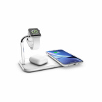 ZENS Triple Alu. QI Laturi Langaton 220V 2x10W Valk +Apple Watch Laturi (Apple QC 7,5W)