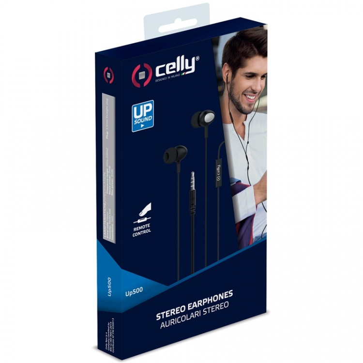 Celly UP500 Stereoheadset In-ear Sv Celly UP500 Stereoheadset In-ear Sv