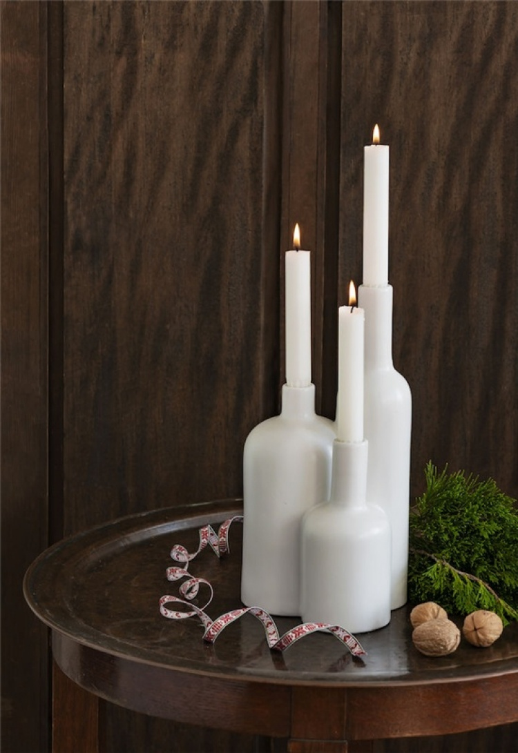 Orrefors Jernverk Ljusstake, Vit