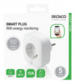 DELTACO SMART HOME älypistorasia, WiFi, 1xCEE 7/3, virrankul. seuranta