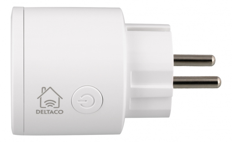 DELTACO SMART HOME älypistorasia, Wi-Fi, 1xCEE 7/3, 10A, ajastin, valk DELTACO SMART HOME älypistorasia, Wi-Fi, 1xCEE 7/3, 10A, ajastin, valk