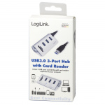 LogiLink USB3.0 3-port hub + minneskort LogiLink USB3.0 3-port hub + minneskort
