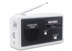 Monikäyttöinen maantie-radio LED-valolla - FM-radio, USB, Solcell, Dynamo RD626