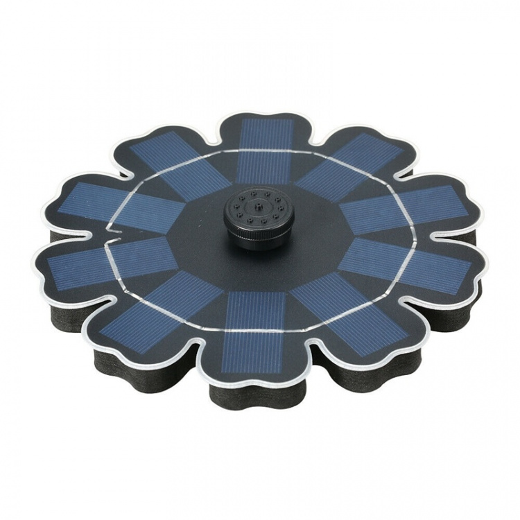 Kelluva suihkulähde aurinkokennoilla