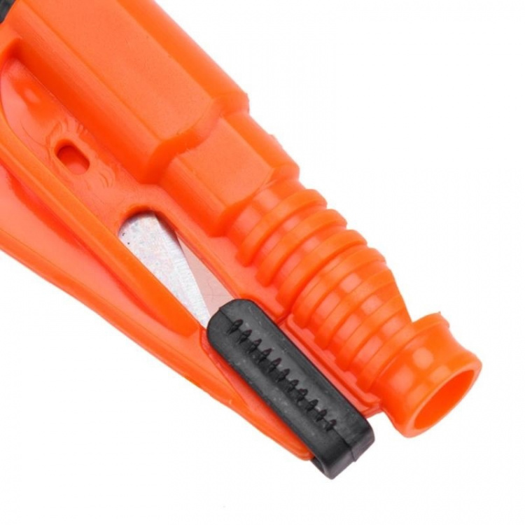 3 in 1 henkivartija, hätäpilli, turvavyöveitsi, hätävasara, hätävasara