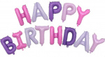 Ilmapallot Happy Birthday, 40cm, Lila/Rosa Ilmapallot Happy Birthday, 40cm, Lila/Rosa