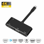 USB-C Multiport -sovitin, VGA, HDMI, USB 3.0, 3,5 mm