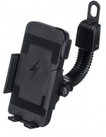 Moottoripyöräteline sisäänrakennetulla langattomalla pikalaturilla, musta (CD-3093)