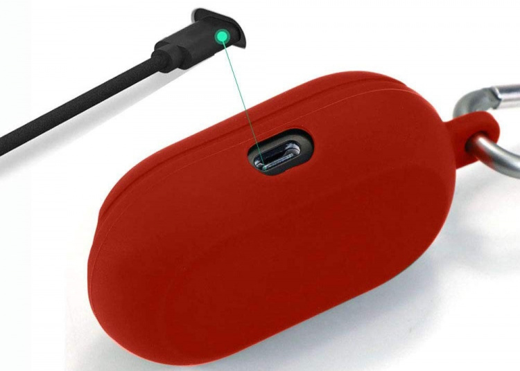 Suojakotelo Samsung Galaxy Buds (2019) -kuulokkeille, punainen.