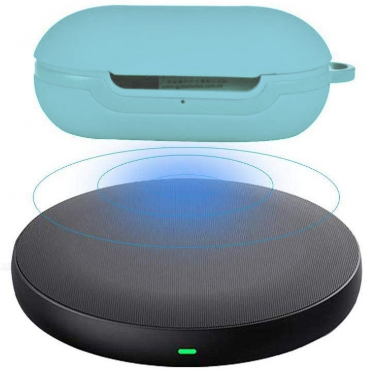 Suojakotelo Samsung Galaxy Buds -kuulokkeille, turkoosi