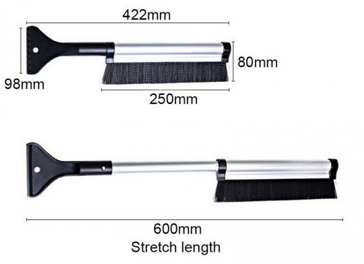 Jääkaavin harjalla ja teleskooppikahvalla, hopea Jääkaavin harjalla ja teleskooppikahvalla, hopea