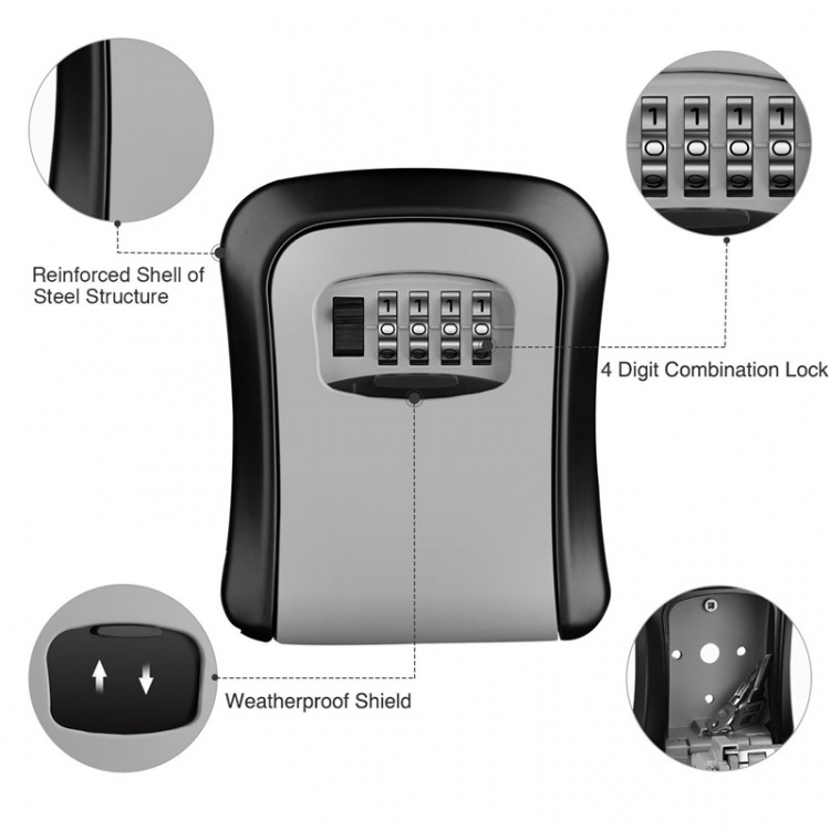 Kompakti avainkaappi koodilukolla