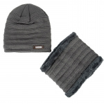 Hattu ja huivi, harmaa