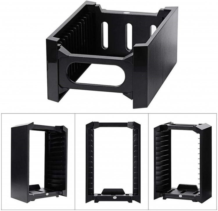 Monitoiminen säilytysteline PS4:lle, Musta