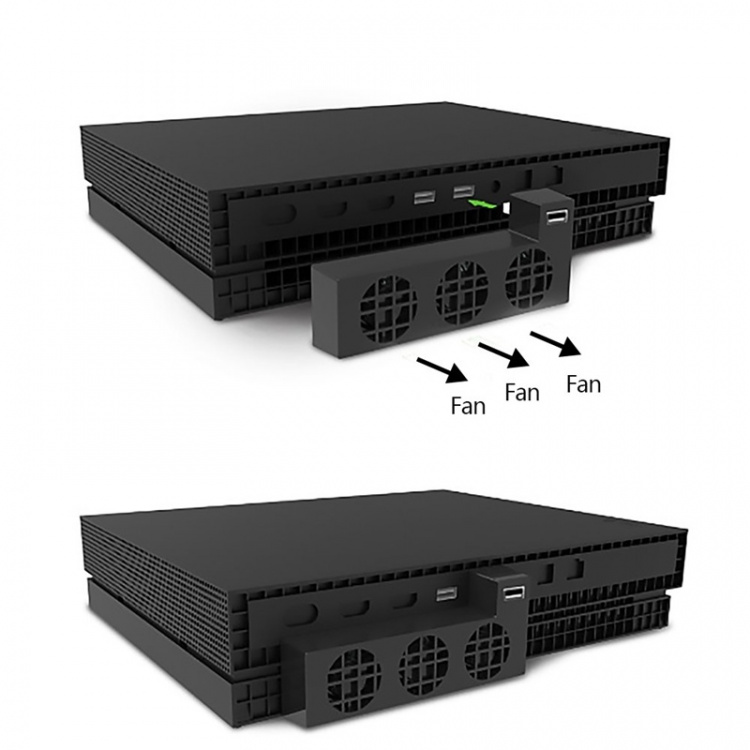 Xbox One X:n ulkoinen tuuletin, musta Xbox One X:n ulkoinen tuuletin, musta