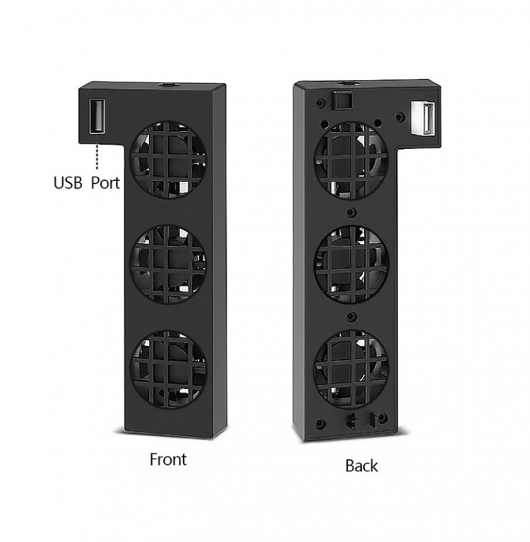 Xbox One X:n ulkoinen tuuletin, musta Xbox One X:n ulkoinen tuuletin, musta