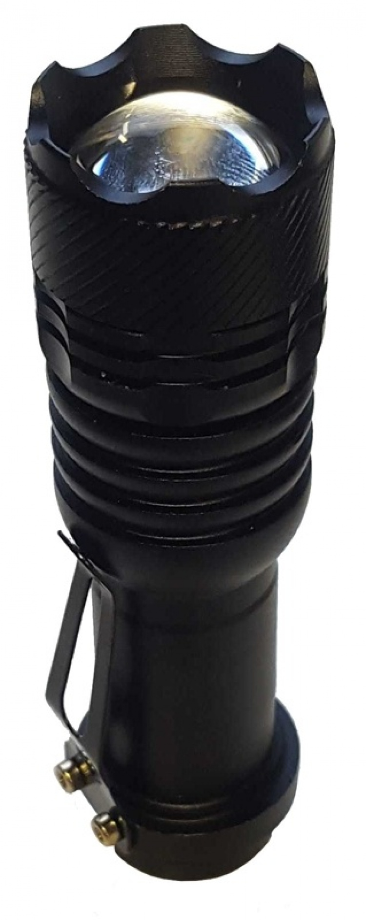 Pieni taskulamppu 3 valotilalla, 9cm, musta