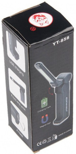 Ladattava taskulamppu 2000mAh, musta Ladattava taskulamppu 2000mAh, musta