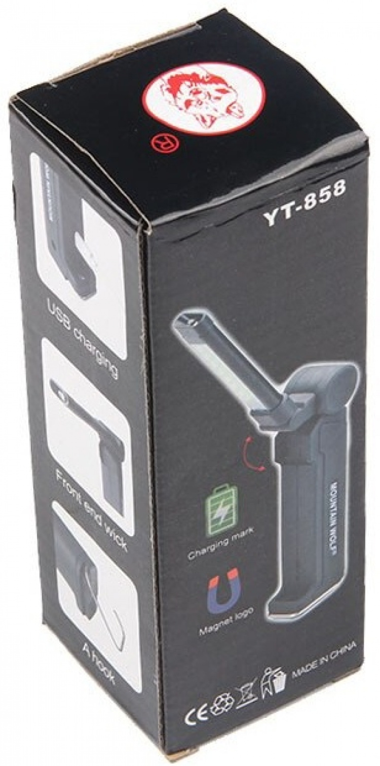 Ladattava taskulamppu 2000mAh, musta Ladattava taskulamppu 2000mAh, musta