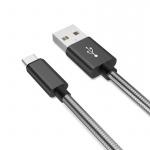 NORDIQZENZ Micro-USB-kaapeli metallikuorilla, 1m NORDIQZENZ Micro-USB-kaapeli metallikuorilla, 1m