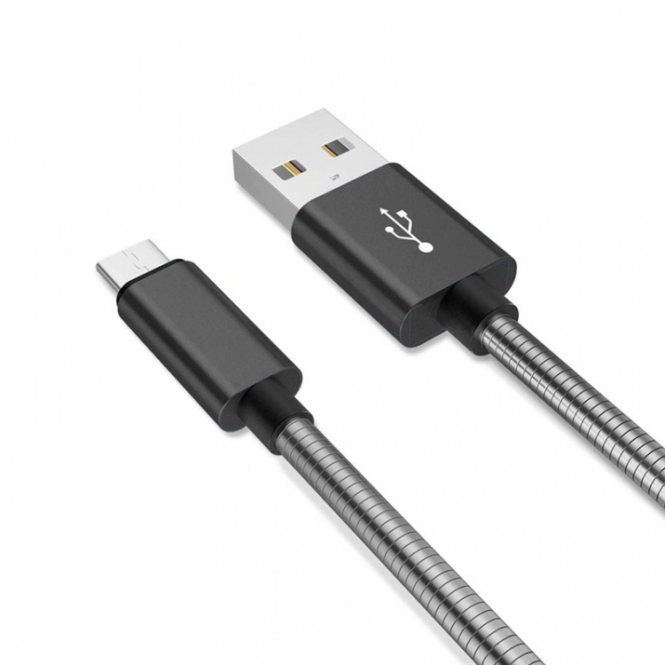 NORDIQZENZ Micro-USB-kaapeli metallikuorilla, 1m NORDIQZENZ Micro-USB-kaapeli metallikuorilla, 1m