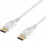 NORDIQZENZ Displayport to Displayport -kaapeli, valkoinen, 1.8m