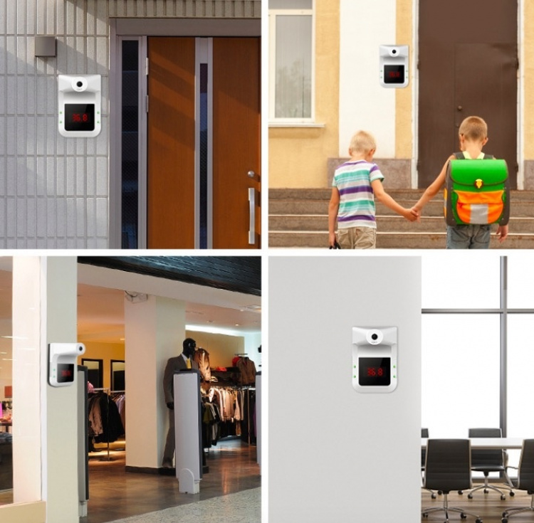 Seinään kiinnitettävä lämpömittari IR-tekniikalla, ihanteellinen toimistoihin Seinään kiinnitettävä lämpömittari IR-tekniikalla, ihanteellinen toimistoihin