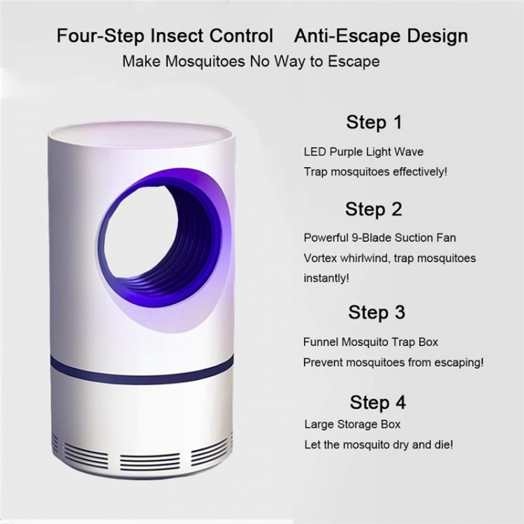 Tehokas hyttysten tappaja, valkoinen Tehokas hyttysten tappaja, valkoinen