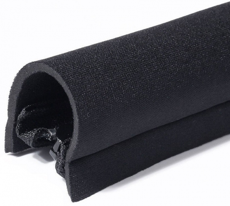 4-pakkaus Kaapelin suojus vetoketjulla, musta 4-pakkaus Kaapelin suojus vetoketjulla, musta