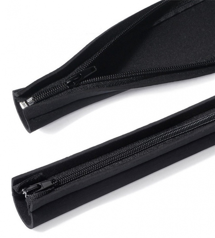 4-pakkaus Kaapelin suojus vetoketjulla, musta 4-pakkaus Kaapelin suojus vetoketjulla, musta