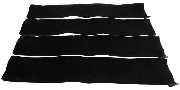 4-pakkaus Kaapelin suojus vetoketjulla, musta 4-pakkaus Kaapelin suojus vetoketjulla, musta