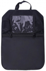 Potkunsuojus säilytyslokerolla, ripustuskoukku autoon, musta Potkunsuojus säilytyslokerolla, ripustuskoukku autoon, musta