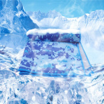 Jäähdyttävä jäähdytyspyyhe, sininen naamiointi