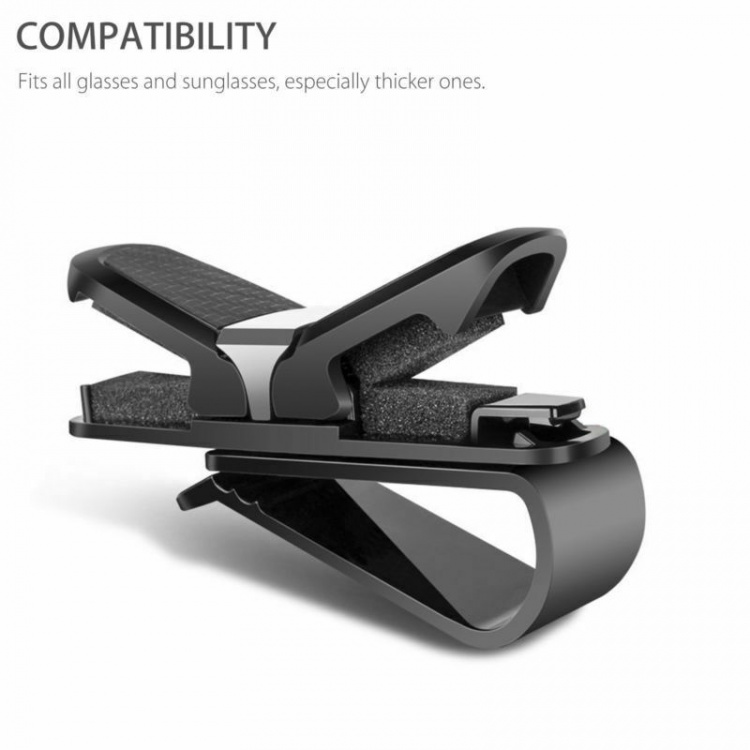 Kiinnike aurinkolaseille autoon, musta