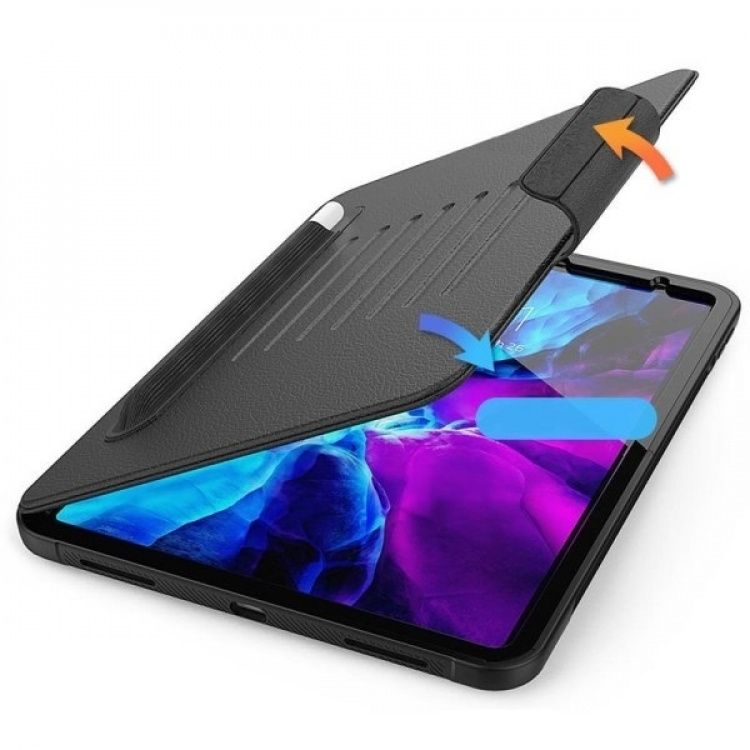 Suojakotelo iPad Air 4 2020:lle kynätelineellä, Musta Suojakotelo iPad Air 4 2020:lle kynätelineellä, Musta